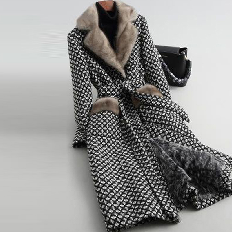 Sewing Tweed - Kunstbont Gras Dames Winterkleding Grove Tweed