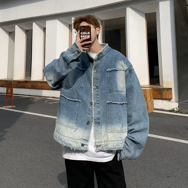 Sewing Jackets - Amerikaanse Retro Hip Pop Raw Edge