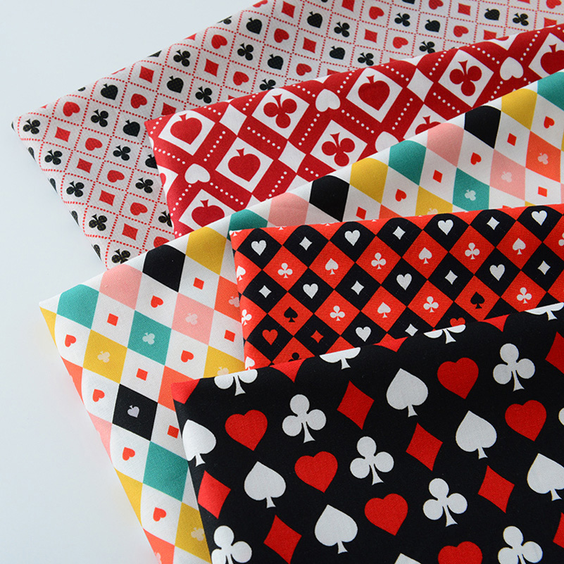 Textile For Sewing - Ins Poker Element Katoen Digitaal Afdrukken