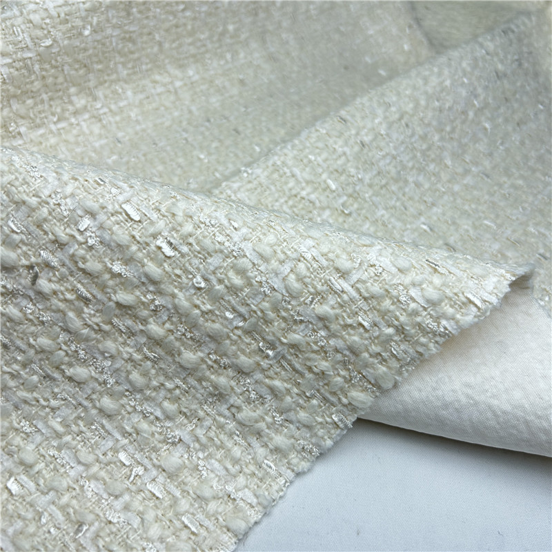 Sewing Tweed - Beige Franse luxe gedrapeerde franje geweven