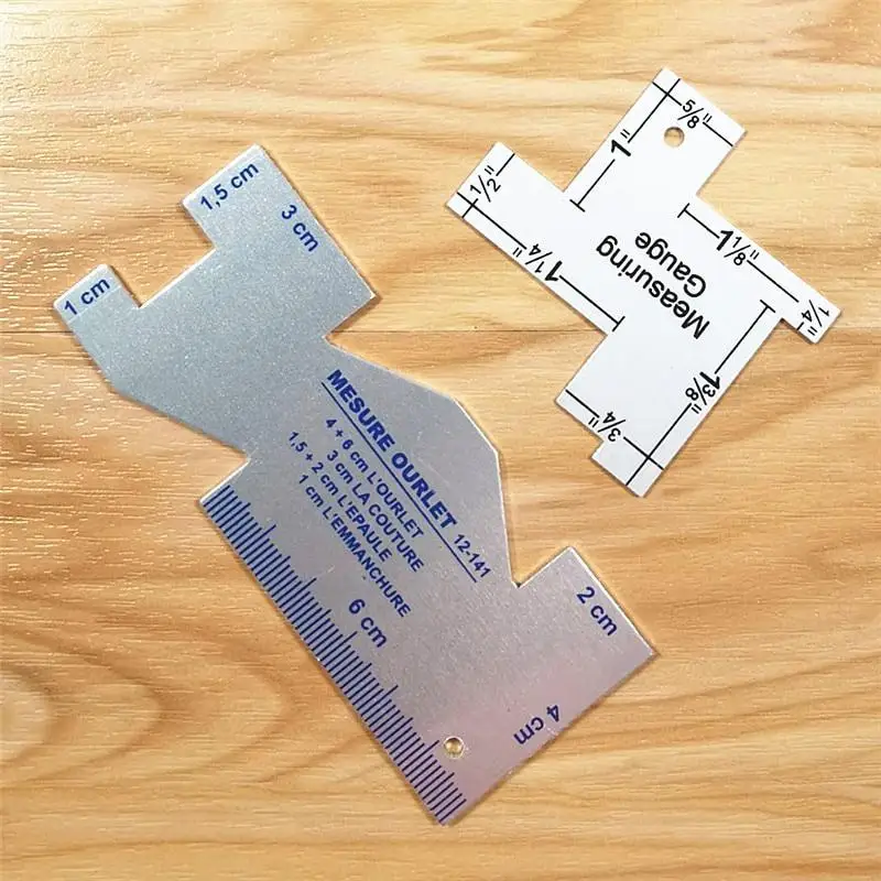 Sewing Gauge Ruler - Stoffenmarkering Op maat Krijt en Metaal