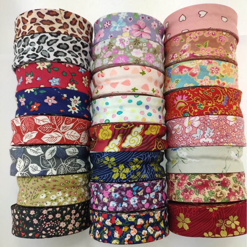 Binding Tape Bias - Enkelvoudig gevouwen katoenen biaisband, biaisbinding voor