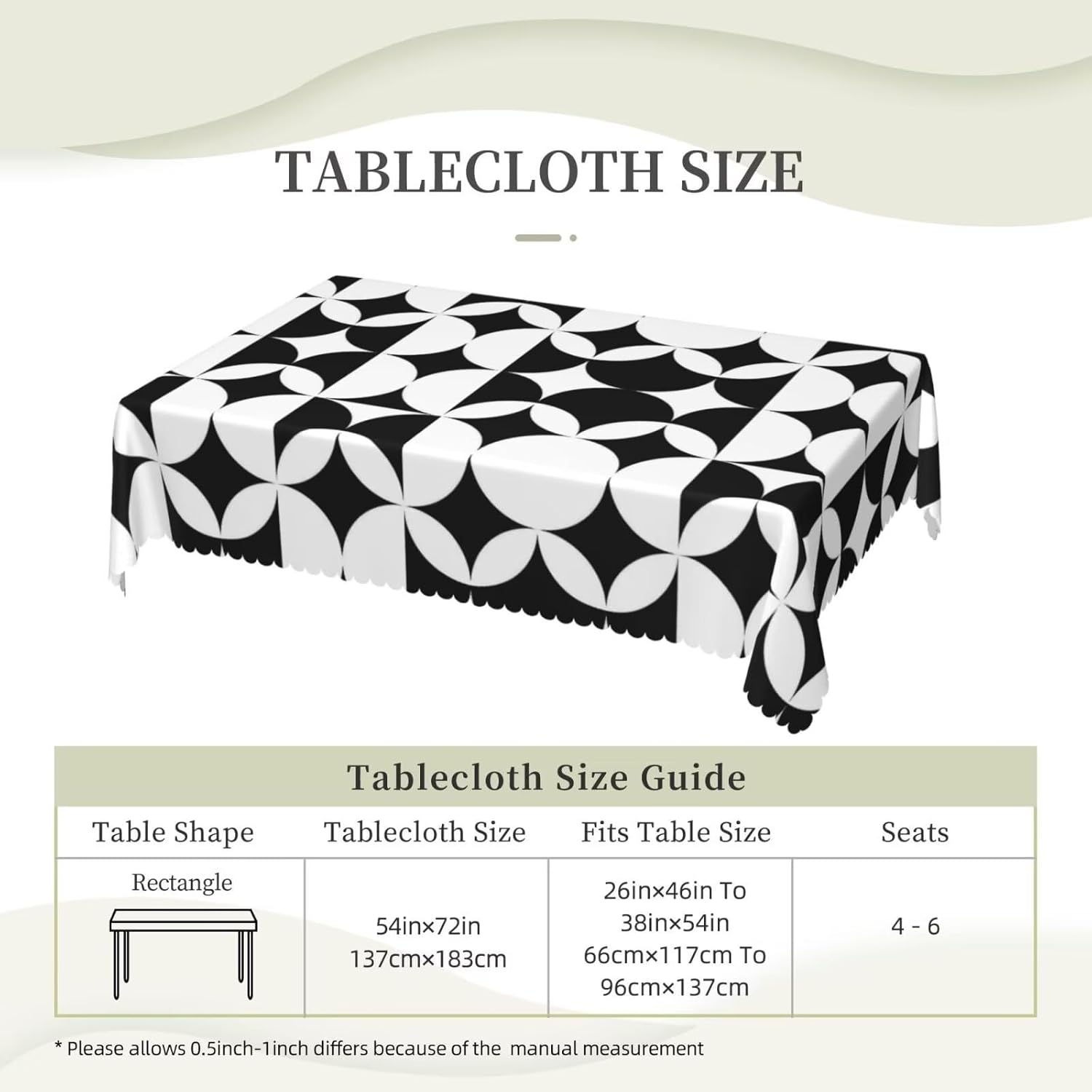 Minimalistisch modern tafelkle - Century Textile & Sewing Supply recensie en prijs