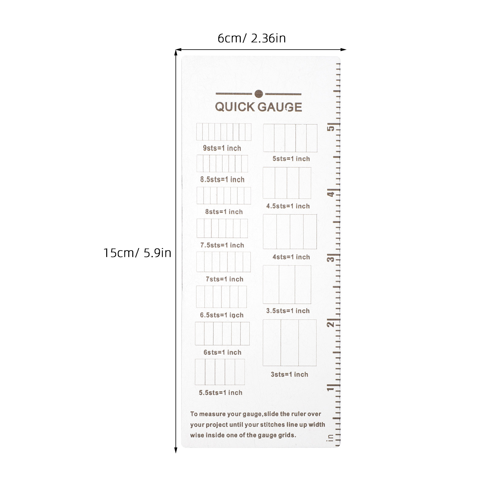 2 stuks breimeter liniaal acry - Sewing Gauge Ruler recensie en prijs