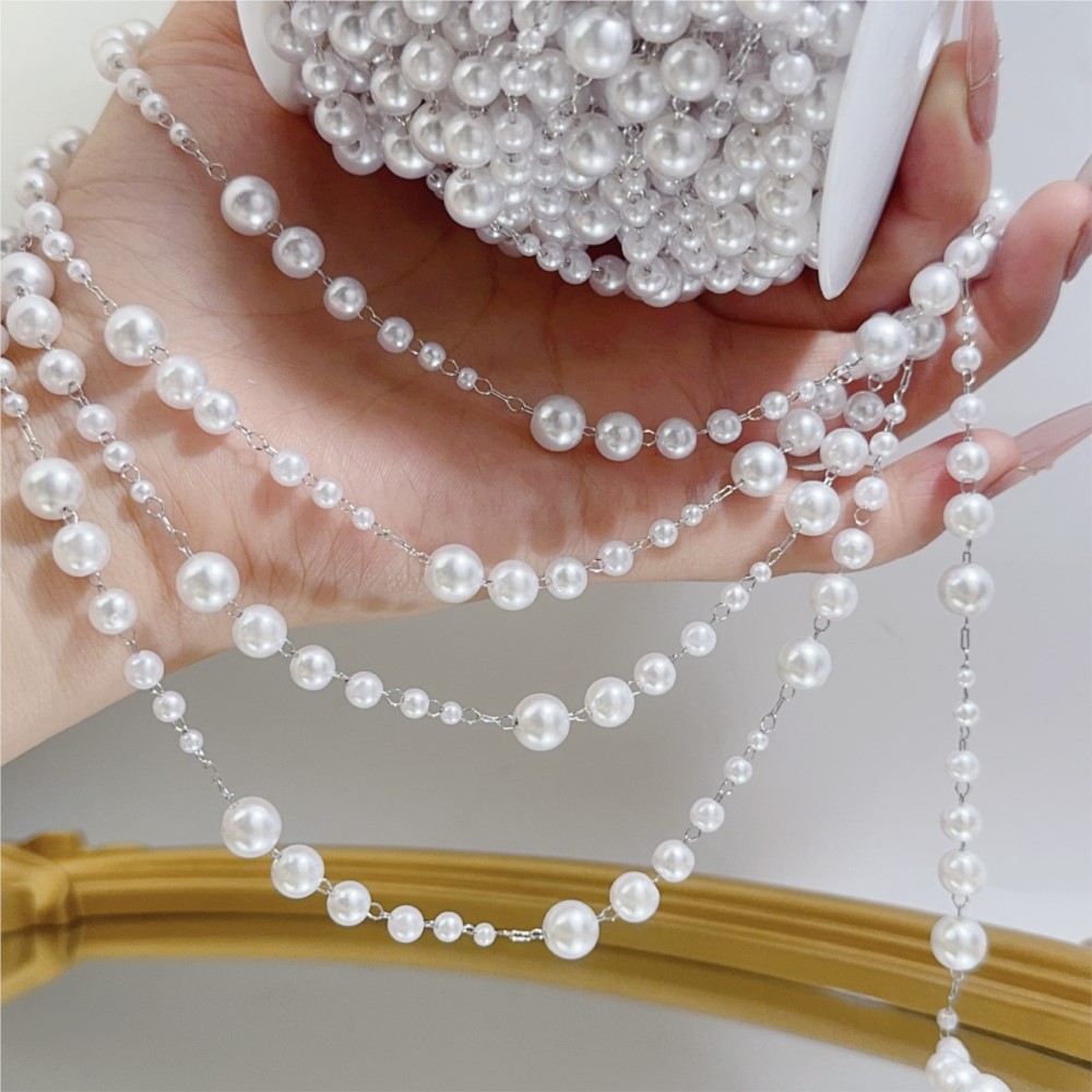 1 meter 3-8 mm faux parel kral - Sewing Necessities recensie en prijs
