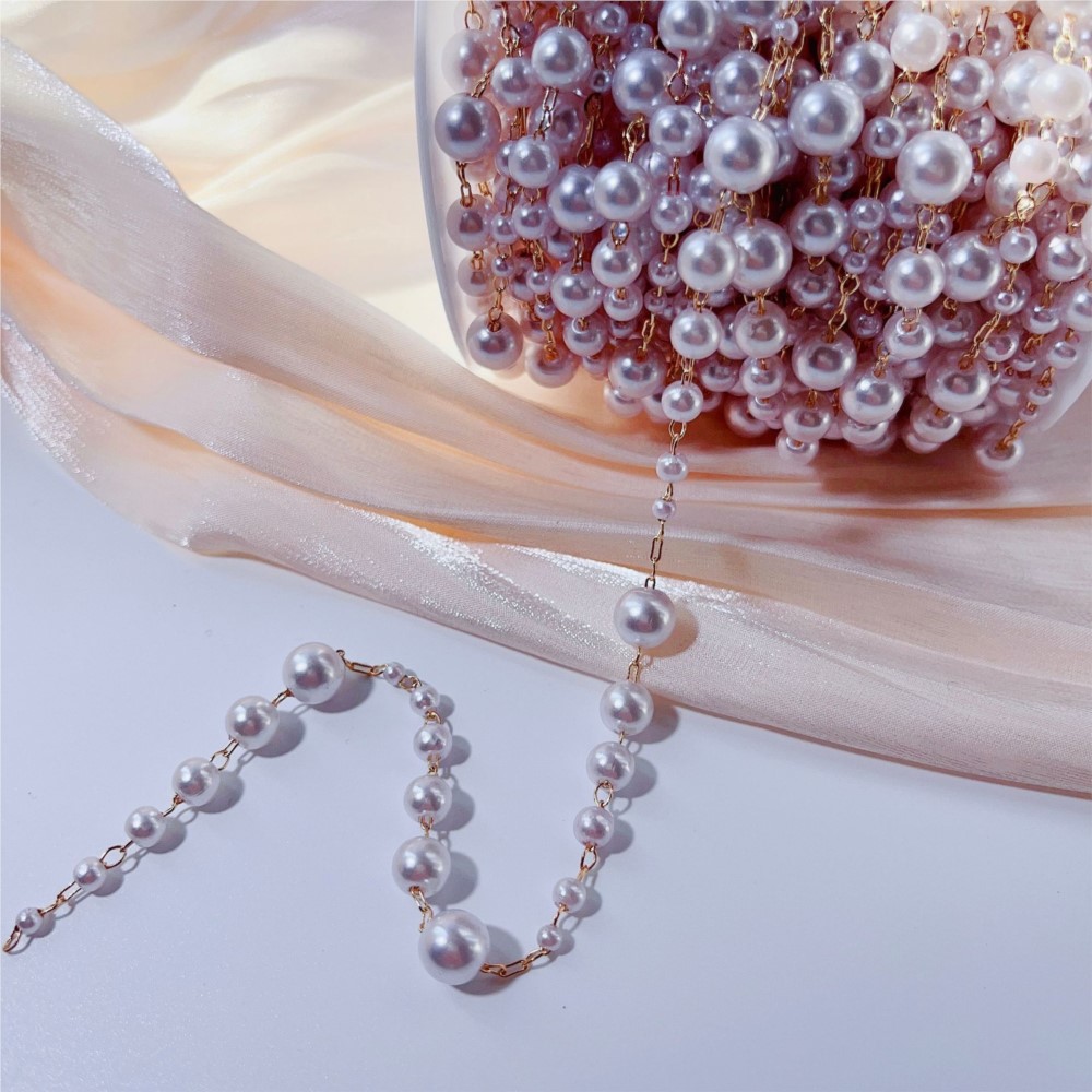 1 meter 3-8 mm faux parel kral - Sewing Necessities recensie en prijs