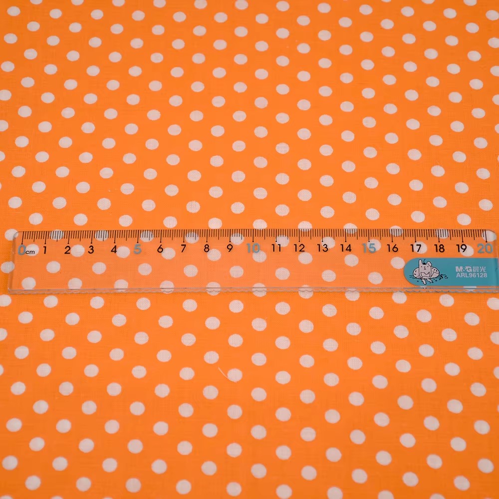 50X150Cm Wit Oranje Polka Dot  - Textile For Sewing recensie en prijs