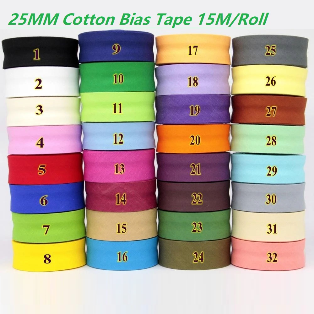 25mm katoenen gevouwen biaisba - Binding Tape Bias recensie en prijs