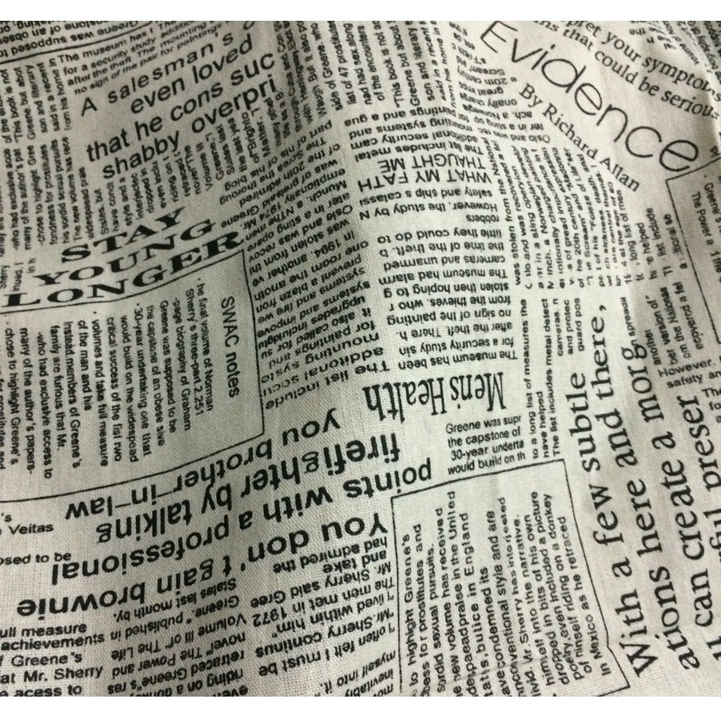 50x150cm Retro Krant Brief Bed - Sewing Tweed Fabric recensie en prijs