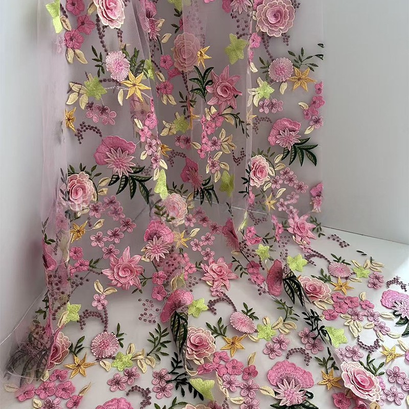 90x130cm 3D Bloemig Geborduurd - Textile And Sewing Supply recensie en prijs
