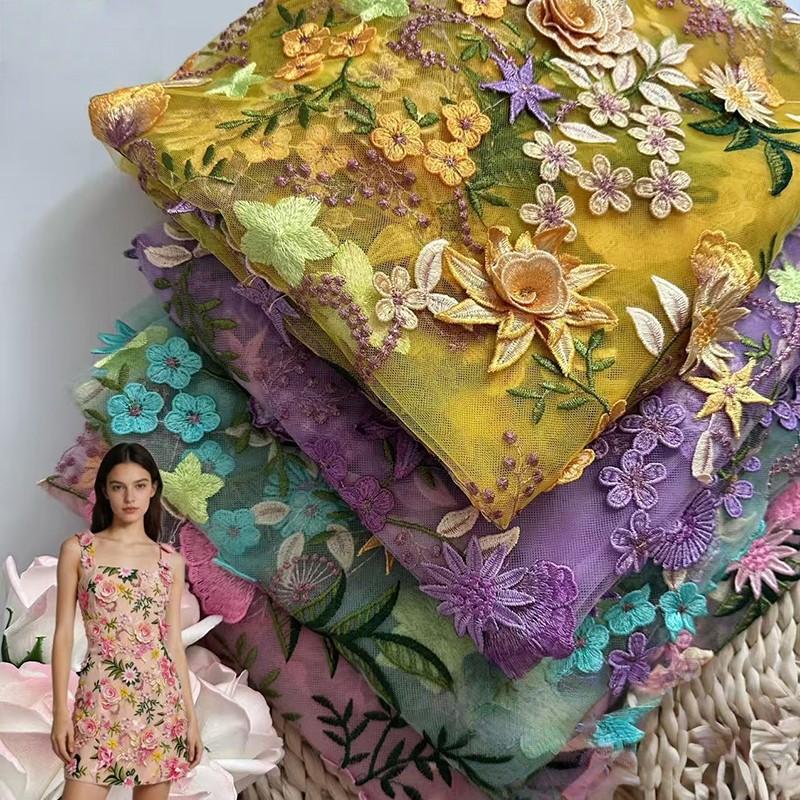 90x130cm 3D Bloemig Geborduurd - Textile And Sewing Supply recensie en prijs