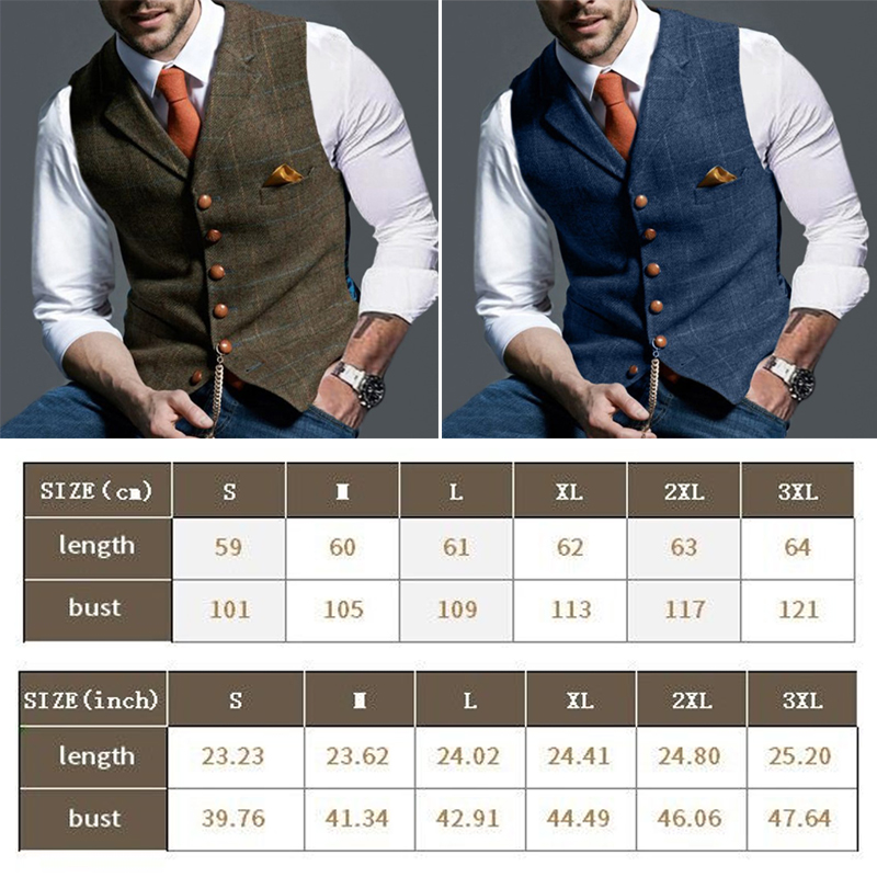 Mode Heren Vesten Revers Tweed - Sewing Tweed recensie en prijs