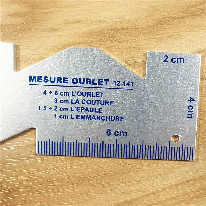 Stoffenmarkering Op maat Krijt - Sewing Gauge Ruler recensie en prijs
