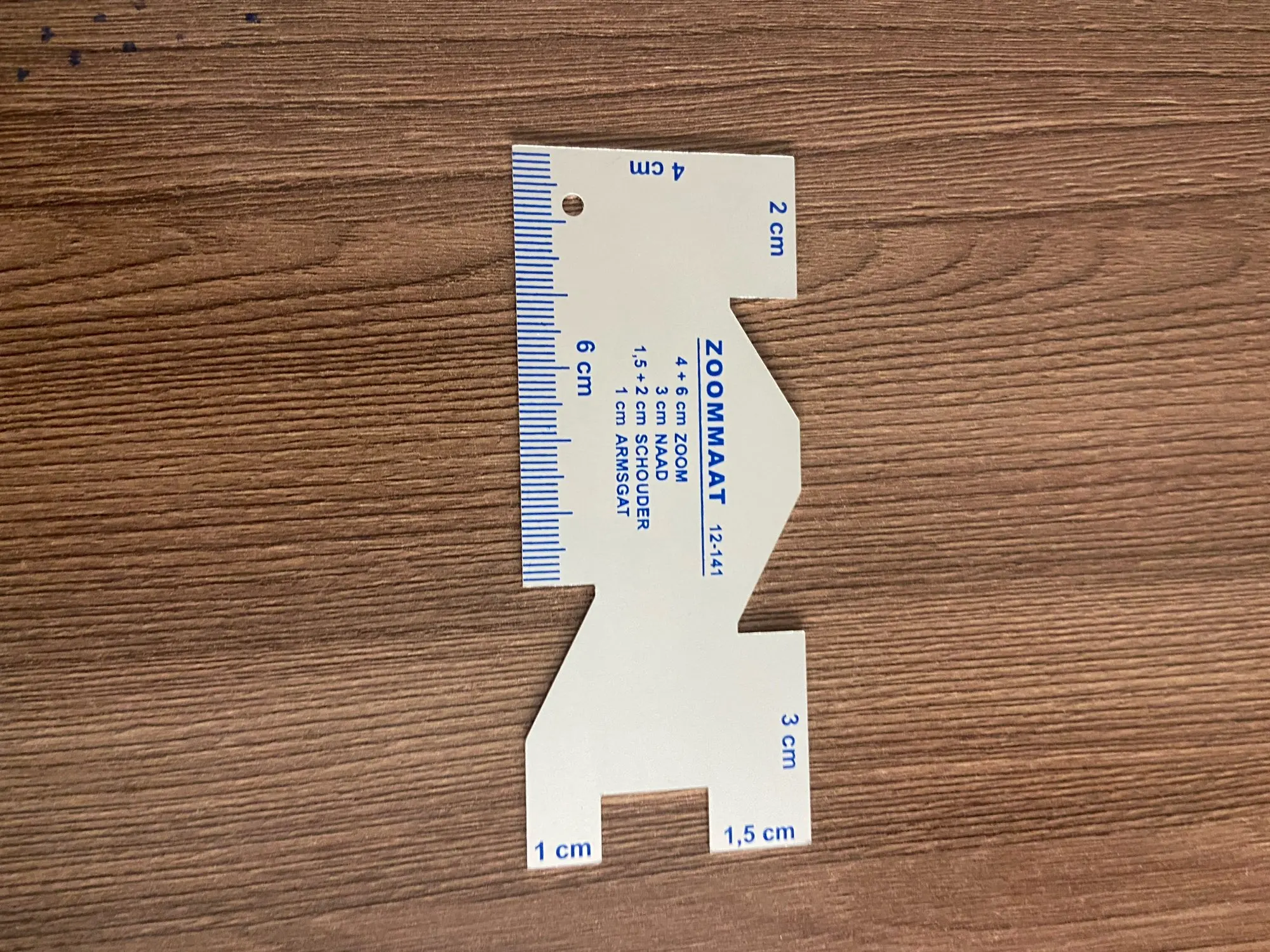 Stoffenmarkering Op maat Krijt - Sewing Gauge Ruler recensie en prijs