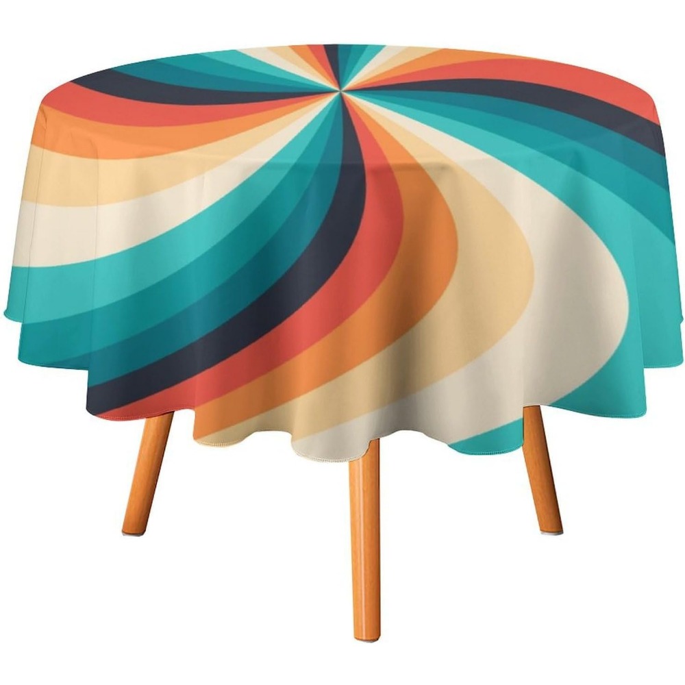 Vintage Groovy Swirl rond tafe - Century Textile & Sewing Supply recensie en prijs